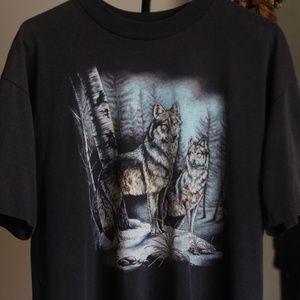 Vintage Wolf print T-shirt